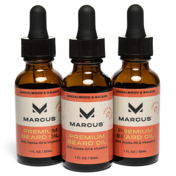 Marcus Premium Sandalwood Beard Oil Set - Marcus Beard Oils For Sale | Marcus