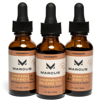 Marcus Premium Cedarwood Beard Oil Set - 3 Pack - Marcus Beard Oils | Marcus